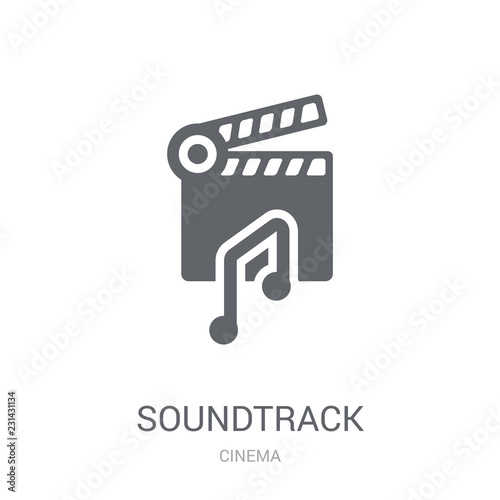 soundtrack icon. Trendy soundtrack logo concept on white background from Cinema collection