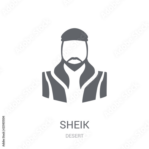 Sheik icon. Trendy Sheik logo concept on white background from Desert collection