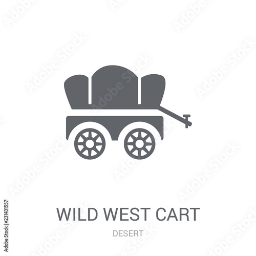 wild west Cart icon. Trendy wild west Cart logo concept on white background from Desert collection