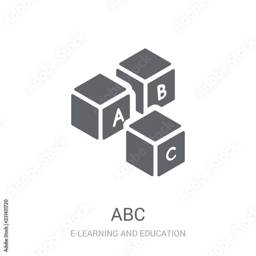 Abc icon. Trendy Abc logo concept on white background from E-learning and education collection
