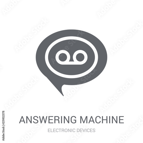 answering machine icon. Trendy answering machine logo concept on white background from Electronic Devices collection