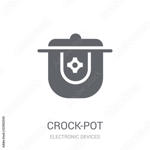 crock-pot icon. Trendy crock-pot logo concept on white background from Electronic Devices collection