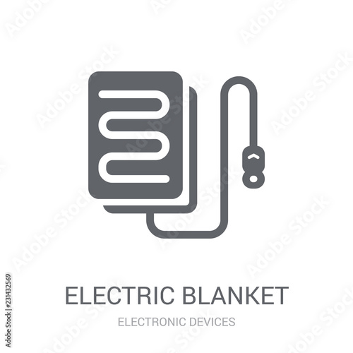 electric blanket icon. Trendy electric blanket logo concept on white background from Electronic Devices collection