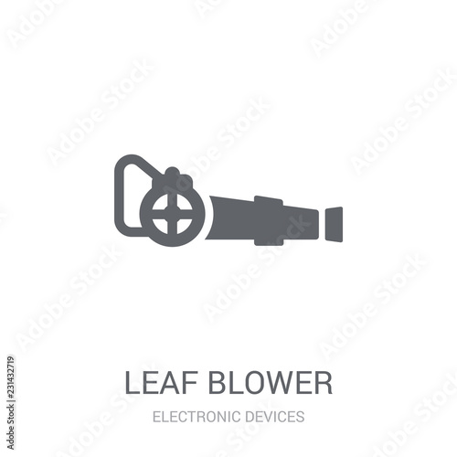 leaf blower icon. Trendy leaf blower logo concept on white background from Electronic Devices collection