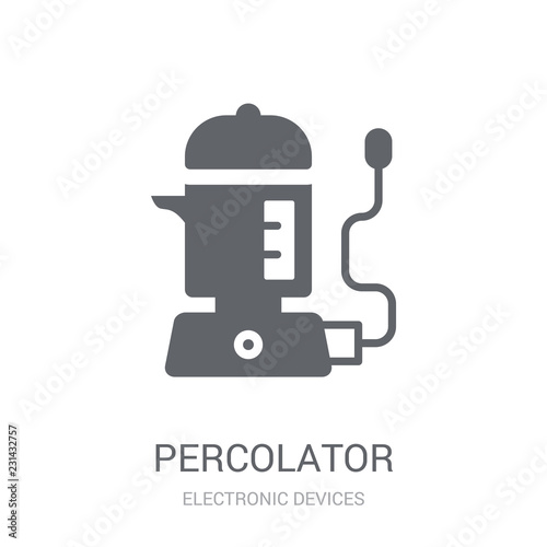 percolator icon. Trendy percolator logo concept on white background from Electronic Devices collection