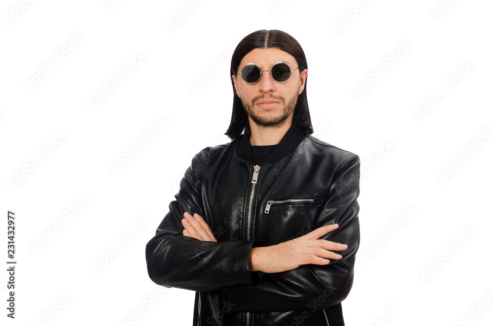 Aggressive angry man isolated on white Aggressive angry man isolated on white