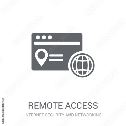 Remote access icon. Trendy Remote access logo concept on white background from Internet Security and Networking collection