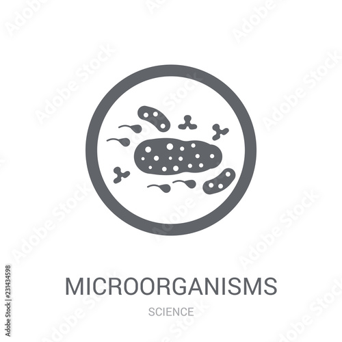 Microorganisms icon. Trendy Microorganisms logo concept on white background from Science collection