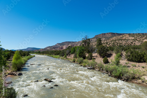 Chama River near Abiquiú, New Mexico is a Tourist and Rafting Destination with Rapids. photo