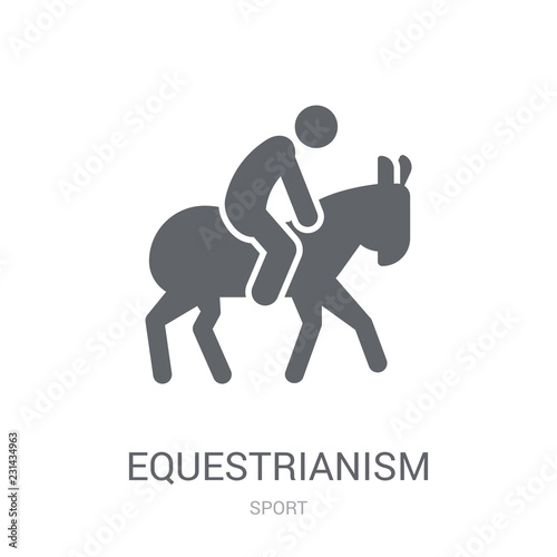 equestrianism icon. Trendy equestrianism logo concept on white background from Sport collection