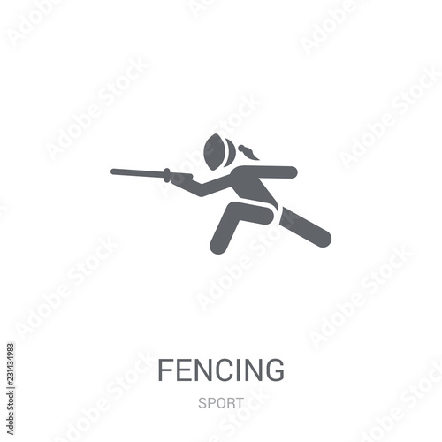 Fencing icon. Trendy Fencing logo concept on white background from Sport collection