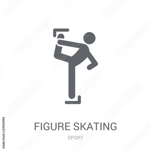 figure skating icon. Trendy figure skating logo concept on white background from Sport collection