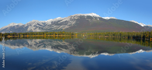 Beauvert lake landscape in Jasper national park
