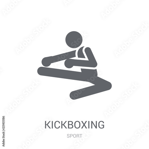 kickboxing icon. Trendy kickboxing logo concept on white background from Sport collection