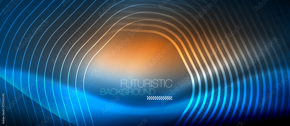 Neon glowing lines, magic energy space light concept, abstract background wallpaper design Neon glowing lines, magic energy space light concept, abstract background wallpaper design