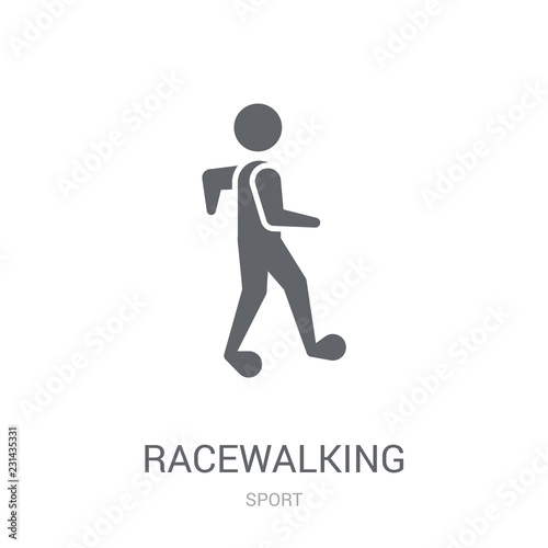 racewalking icon. Trendy racewalking logo concept on white background from Sport collection