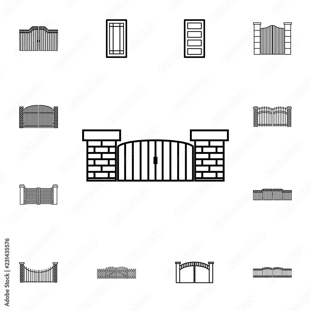 not high gate icon. Detailed set of Doors, gates and windows icons. Premium quality graphic design icon. One of the collection icons for websites, web design, mobile app not high gate icon. Detailed set of Doors, gates and windows icons. Premium quality graphic design icon. One of the collection icons for websites, web design, mobile app