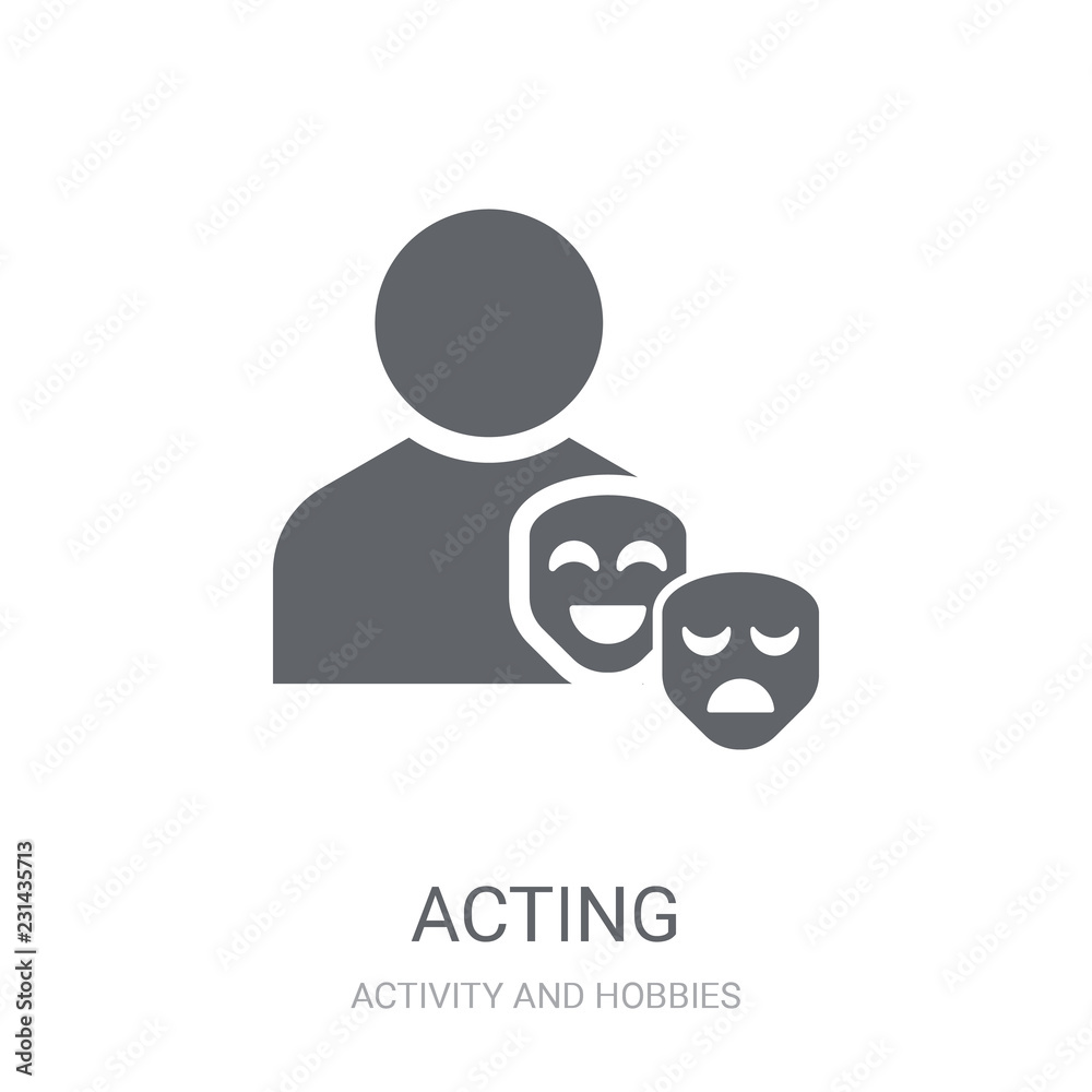 Acting icon. Trendy Acting logo concept on white background from ...