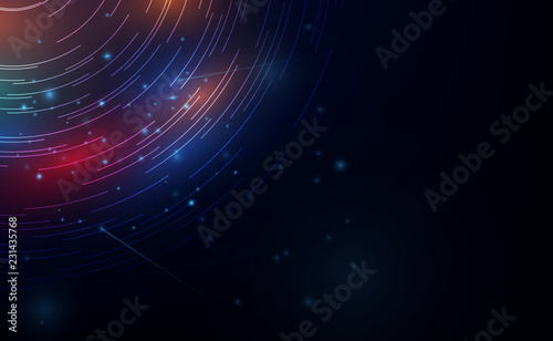 Vivid abstract background. Beautiful design of rotation frame. Mystical portal. Bright sphere lens. Rotating lines. vector illustration