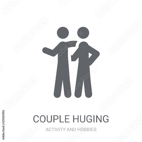 Couple Huging icon. Trendy Couple Huging logo concept on white background from Activity and Hobbies collection