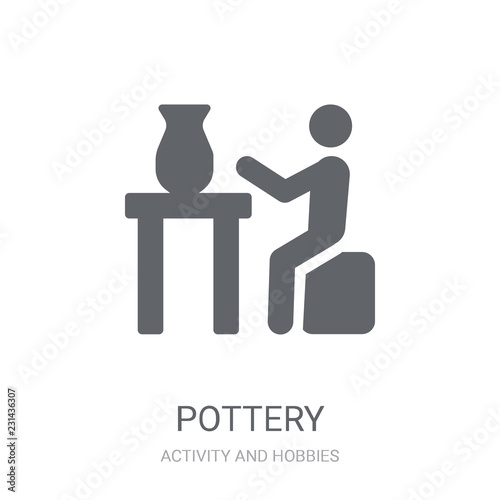 Pottery icon. Trendy Pottery logo concept on white background from Activity and Hobbies collection