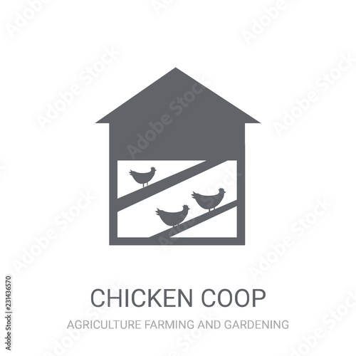 Chicken coop icon. Trendy Chicken coop logo concept on white background from Agriculture Farming and Gardening collection