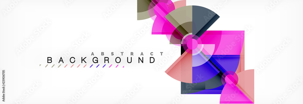 Triangles and circle geometric background Triangles and circle geometric background