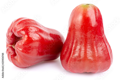 Rose apple on the white background.