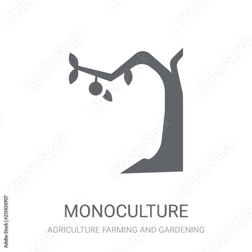 monoculture icon. Trendy monoculture logo concept on white background from Agriculture Farming and Gardening collection