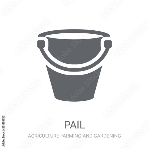 Pail icon. Trendy Pail logo concept on white background from Agriculture Farming and Gardening collection photo