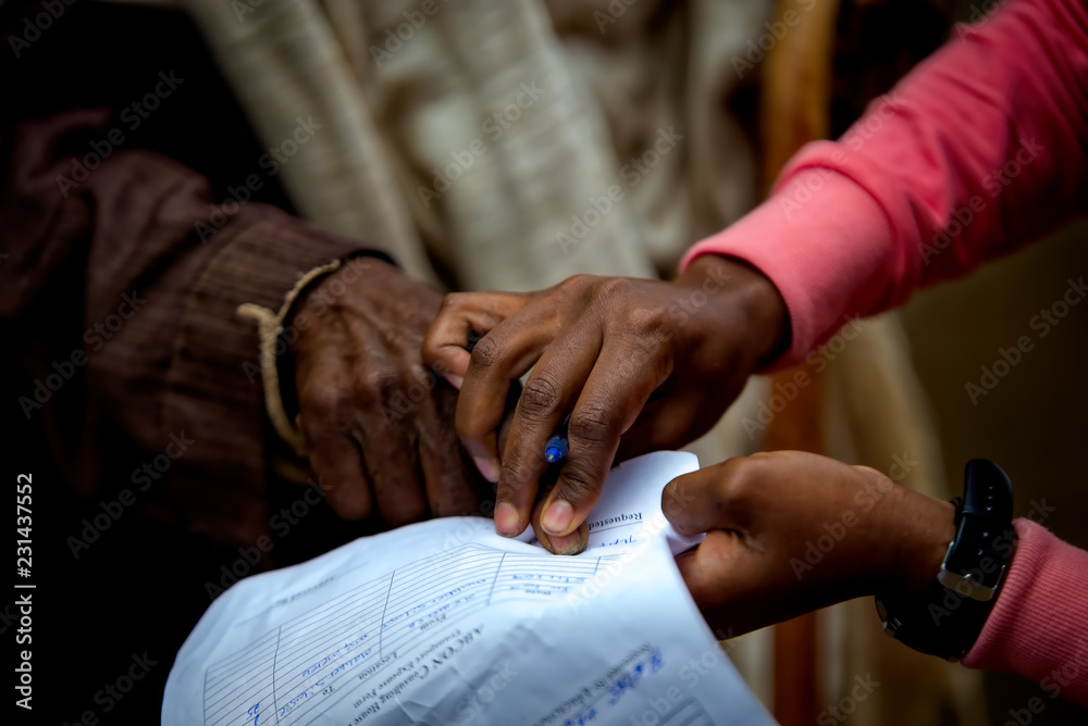 Obraz premium Signature when you cannot write