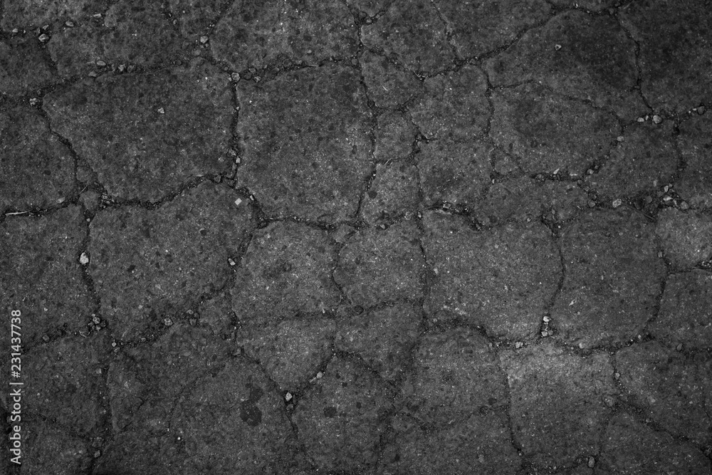 The cracks of asphalt pavement. The cracks of asphalt pavement.