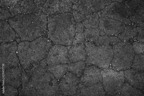 The cracks of asphalt pavement.
