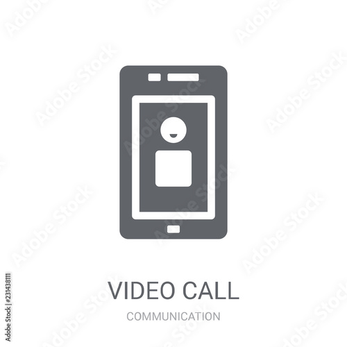 Video call icon. Trendy Video call logo concept on white background from Communication collection