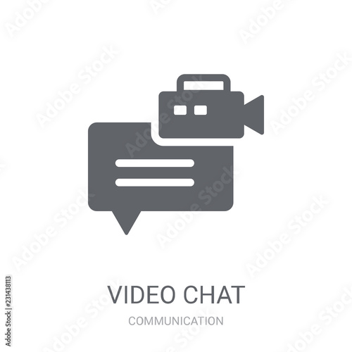Video chat icon. Trendy Video chat logo concept on white background from Communication collection