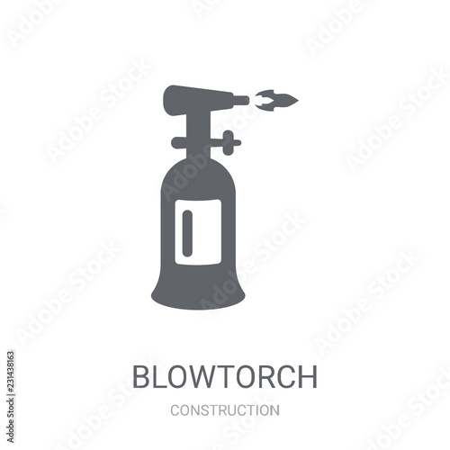 blowtorch icon. Trendy blowtorch logo concept on white background from Construction collection