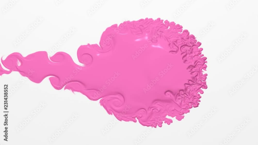 Pink paint on a white background Pink paint on a white background