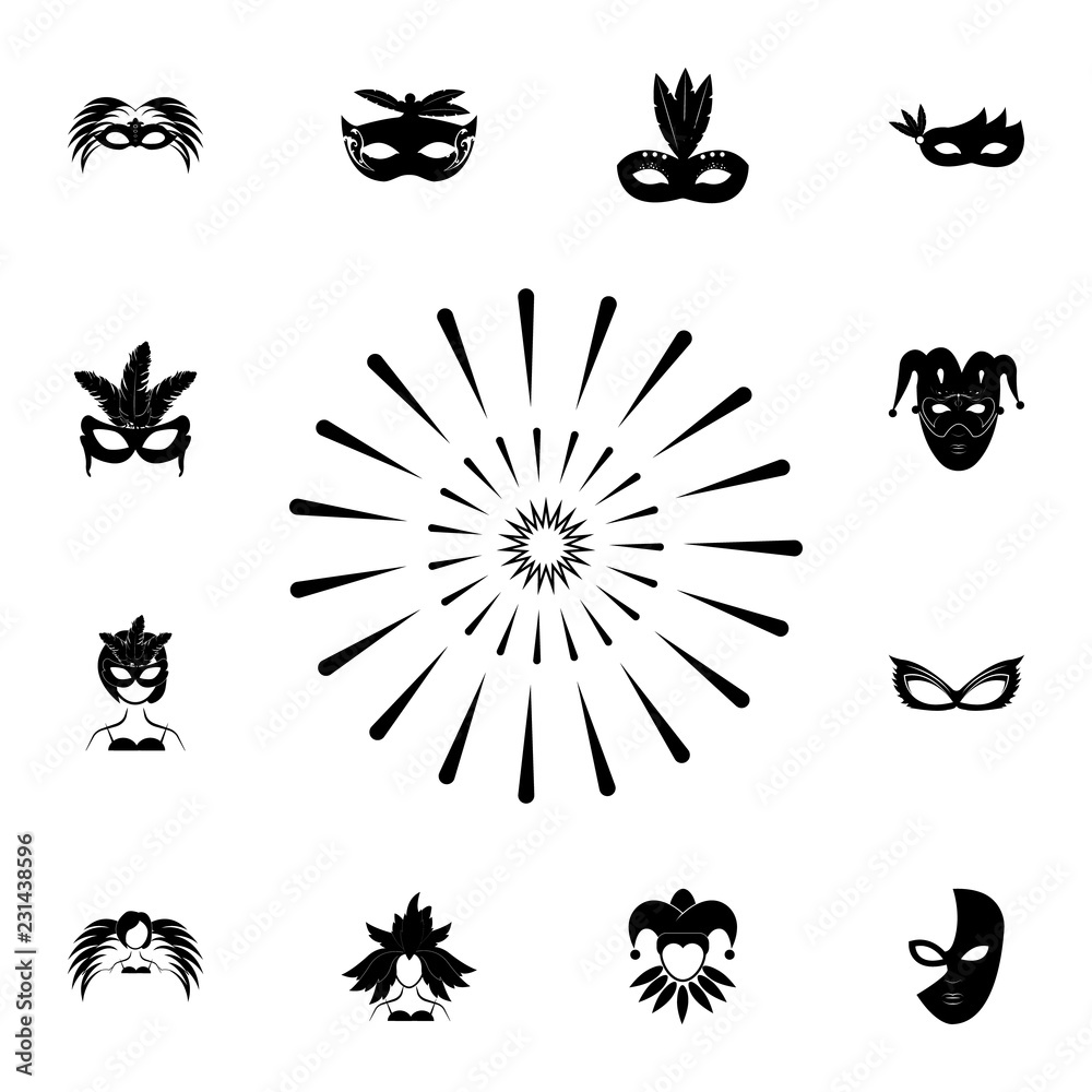 firework icon. Detailed set of carnival masks icons. Premium quality graphic design icon. One of the collection icons for websites, web design, mobile app firework icon. Detailed set of carnival masks icons. Premium quality graphic design icon. One of the collection icons for websites, web design, mobile app