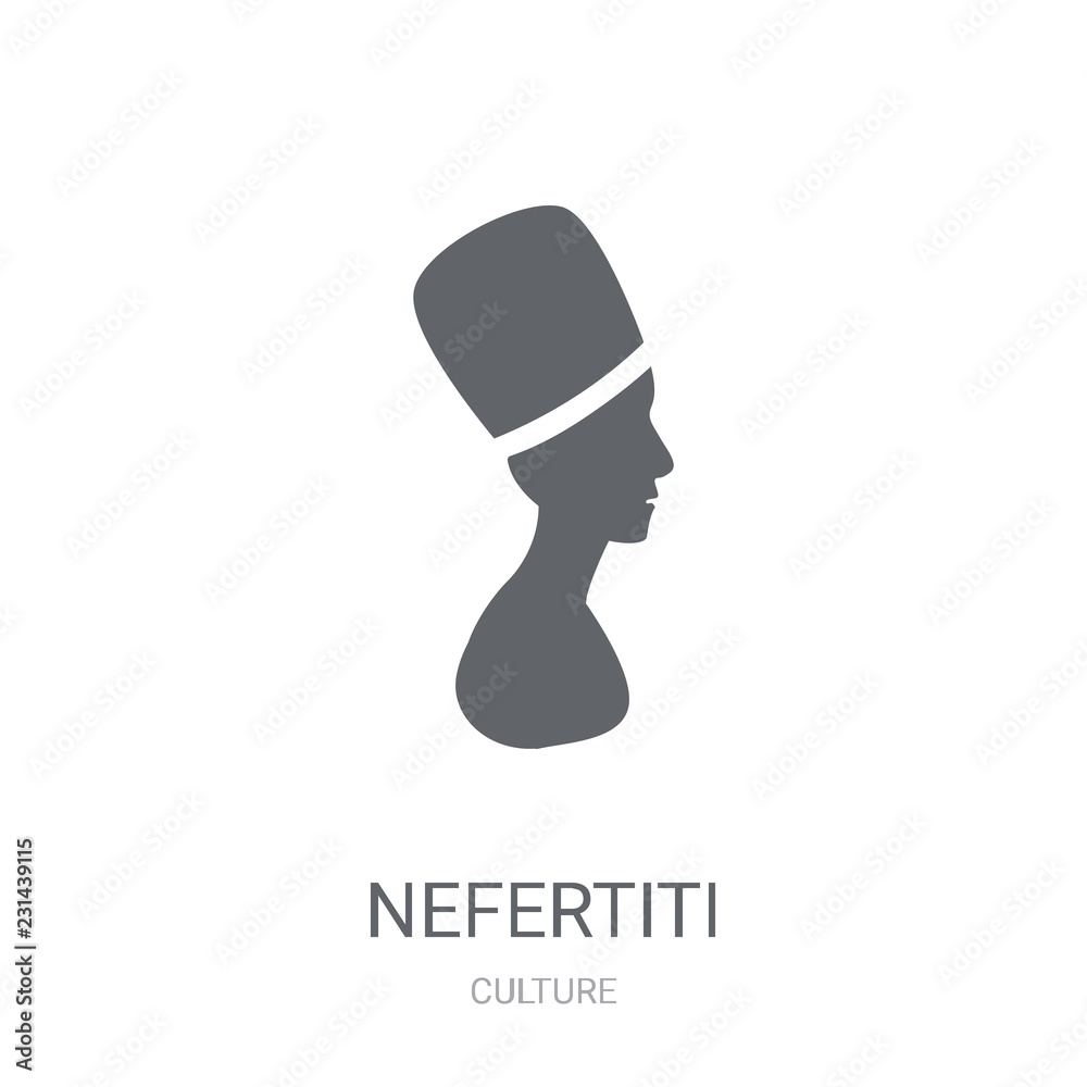 Nefertiti icon. Trendy Nefertiti logo concept on white background from ...