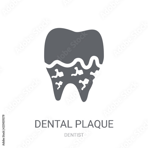 Dental Plaque icon. Trendy Dental Plaque logo concept on white background from Dentist collection
