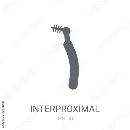 Interproximal icon. Trendy Interproximal logo concept on white background from Dentist collection