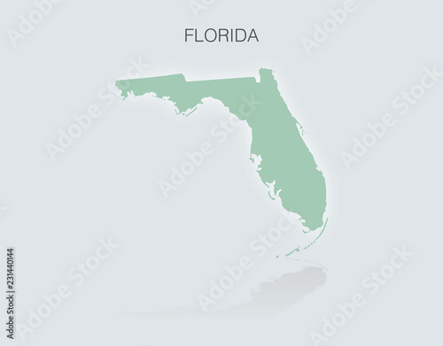 Map of the State of Florida in the United States