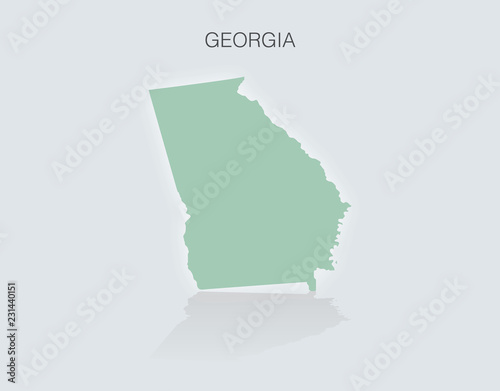 Map of the State of Georgia in the United States
