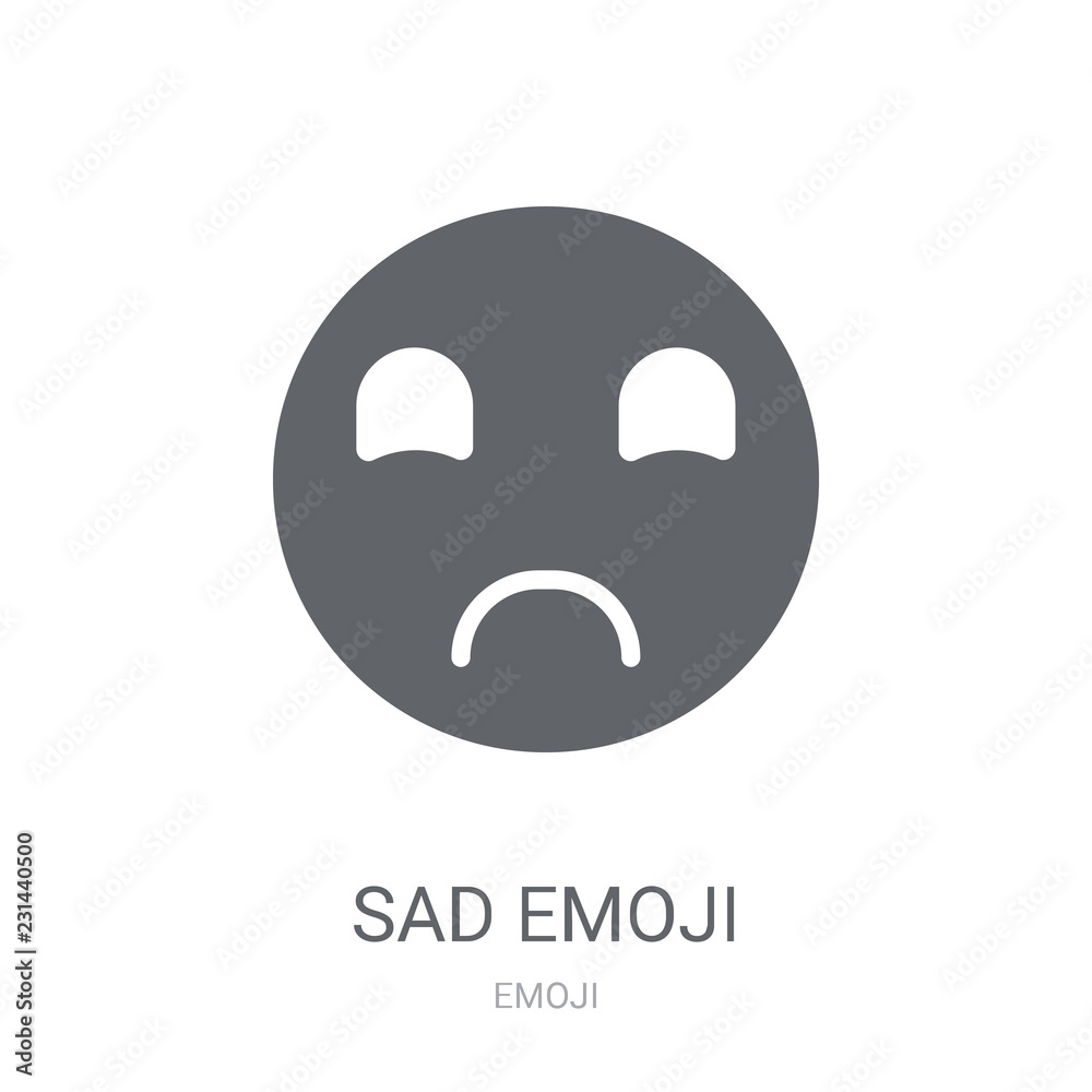 Sad emoji icon. Trendy Sad emoji logo concept on white background from Emoji  collection Stock Vector | Adobe Stock