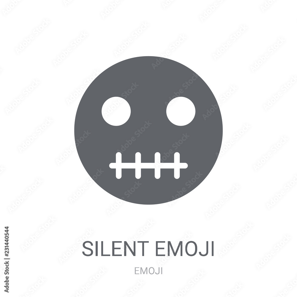 Silent emoji icon. Trendy Silent emoji logo concept on white background