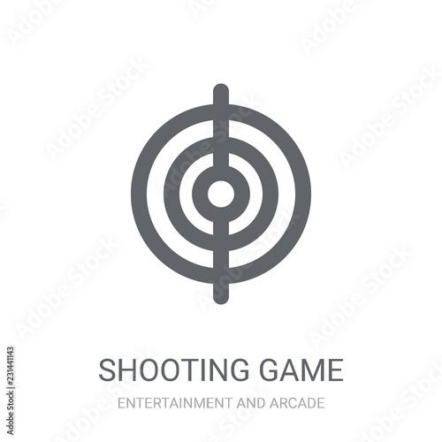 Shooting game icon. Trendy Shooting game logo concept on white background from Entertainment and Arcade collection