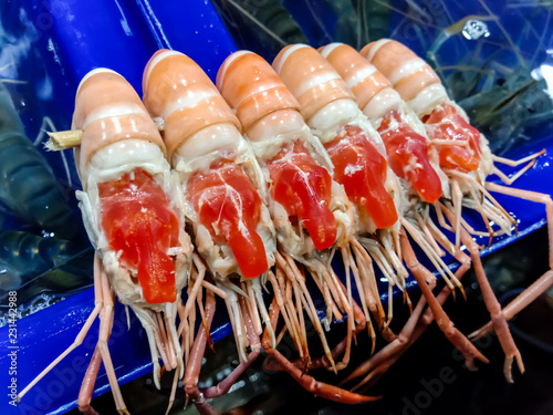 Fresh shrimp in the market Thailand
