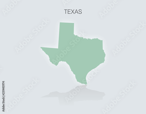 Map of the State of Texas in the United States