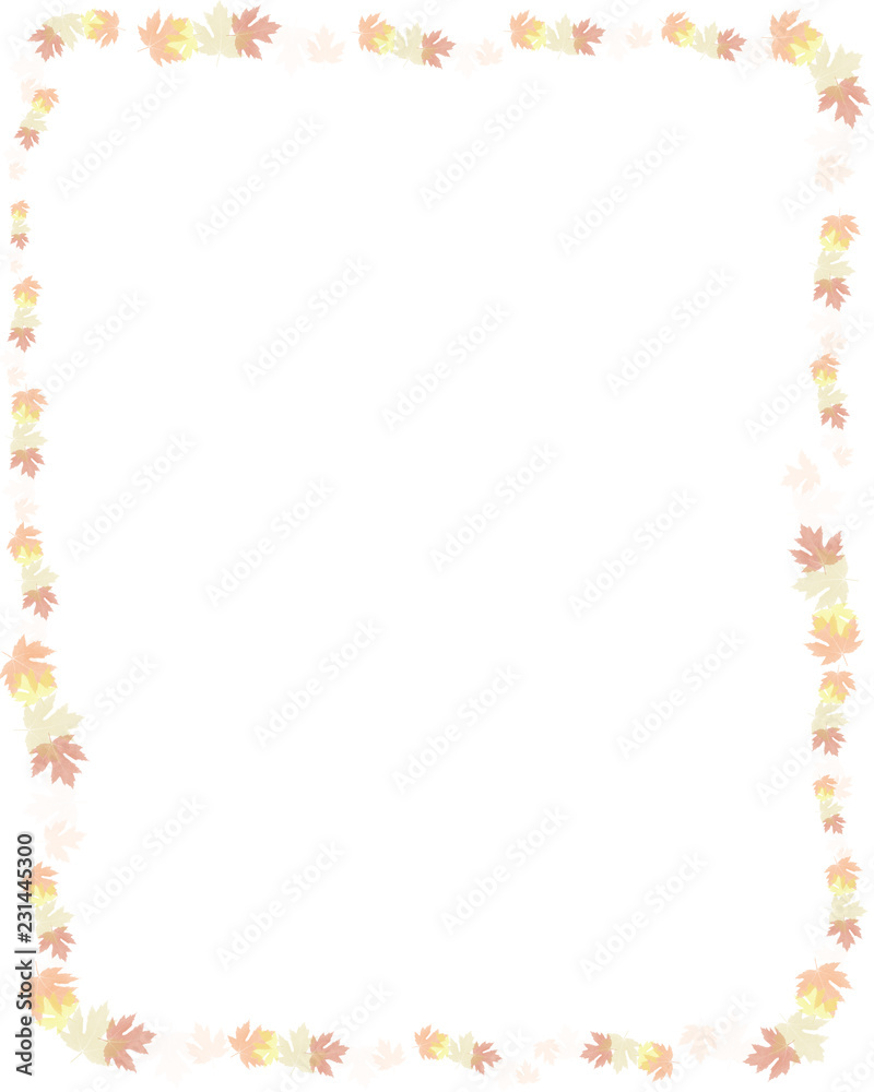 Autumn leaves border