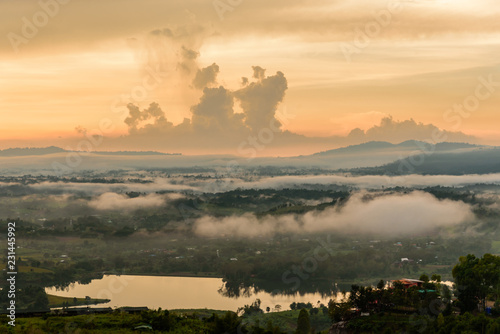 Beautiful scenery in the sunset Khao Kho District